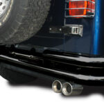 Doppelrohr Heckstoßstange mit Tüv 75mm Schwarz TJ