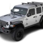 RHINO RACK HEAVY DUTY (3) 1500MM,SCHWARZ BACKBONE+RCL, JEEP WRANGLER JL, 4-TRG.
