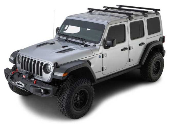 RHINO RACK HEAVY DUTY (3) 1500MM,SCHWARZ BACKBONE+RCL, JEEP WRANGLER JL, 4-TRG.