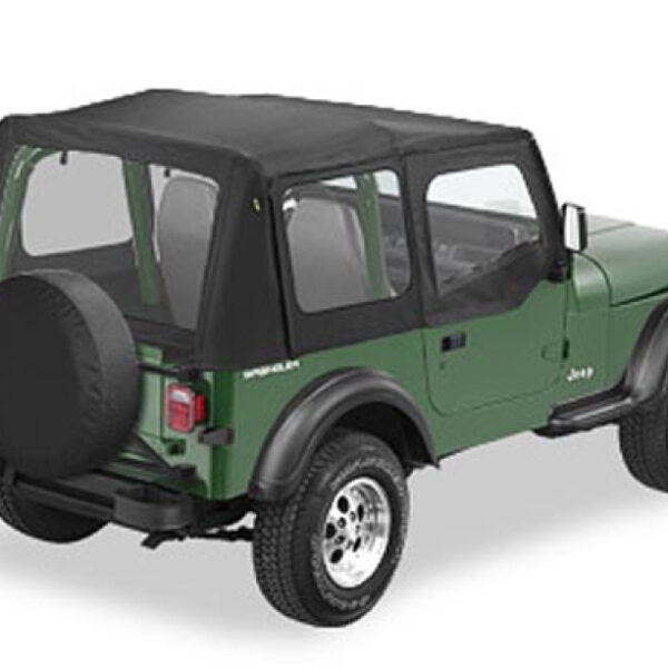 Ersatz-Softtop ohne Gestänge, mit Steckfenster für Halbtüren Bla