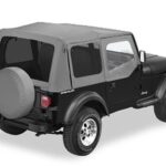 Ersatz-Softtop "getönt" ohne Gestänge mit Steckfenster für Halbt