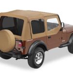 Ersatz-Softtop "getönt" ohne Gestänge mit Steckfenster für Halbt