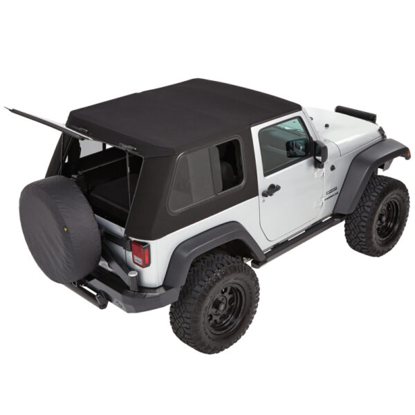 Bestop Trektop Pro Hybrid in Black Twill (-17) für den Jeep Wrangler JK 4-Türer.