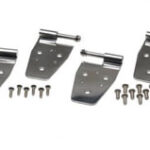 Türschanier-set Edelstahl mit Spiegelbohrungen CJ