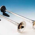 Einzelhorn verchromt 68 cm