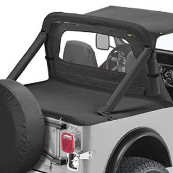 Bestop Duster Laderaumabdeckung  in Verbindung mit Supertopgestänge  Black Denim CJ7: 80 - 86 | YJ: 87 - 91