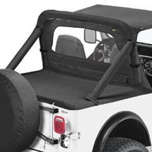 Bestop Duster Laderaumabdeckung  inkl. Schienensystem ohne Gestänge  Black Crush CJ7: 80 - 86 | YJ: 87 - 91