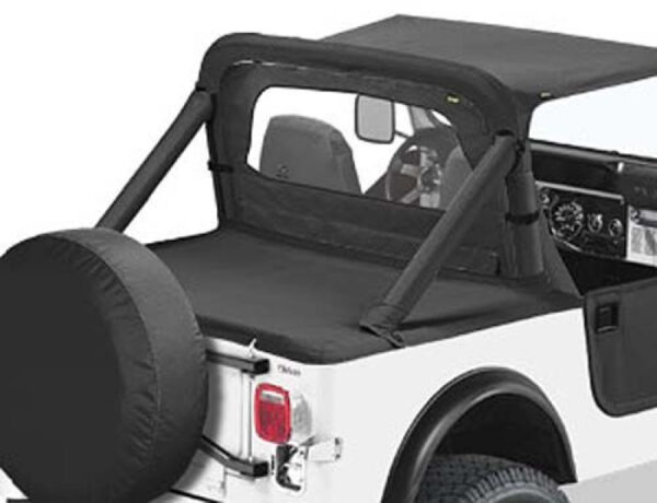 Bestop Duster Laderaumabdeckung inkl. Schienensystem ohne Gestänge Black Crush CJ7: 80 - 86 | YJ: 87 - 91