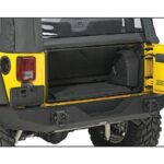 BUMPER REAR XHD, TEXTURED BLACK, RUGGED RIDGE JK 07-14