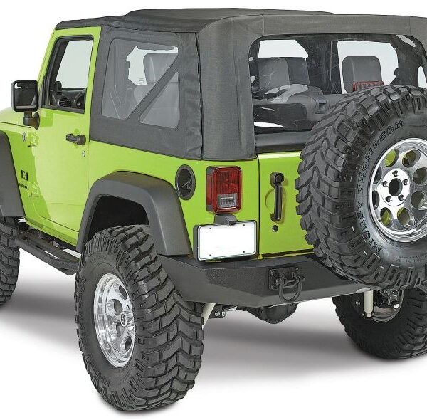 BUMPER REAR XHD, TEXTURED BLACK, RUGGED RIDGE JK 07-14