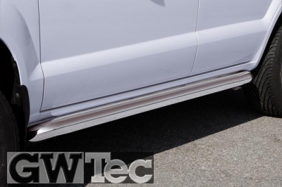 Seitliche Schwellerrohre (Satz) Ø 76 mm, Edelstahl handpoliert