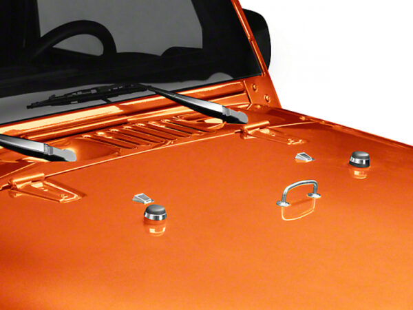 Rugged Ridge Motorhauben Kit Windshield Tie Down Kit stainlessWrangler JK 07-12