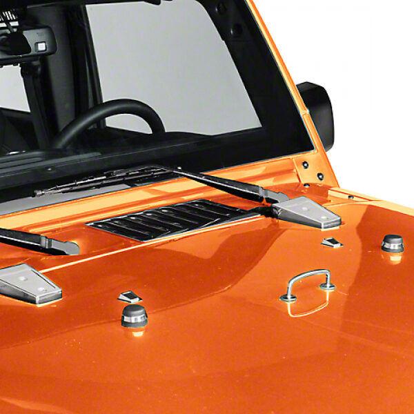 Rugged Ridge Motorhauben Kit stainless Wrangler JK 07-12