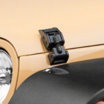 Rugged Ridge Aluminium Hood Catch / Motorhaubenhalter schwarz Jeep Wrangler JK 07-18