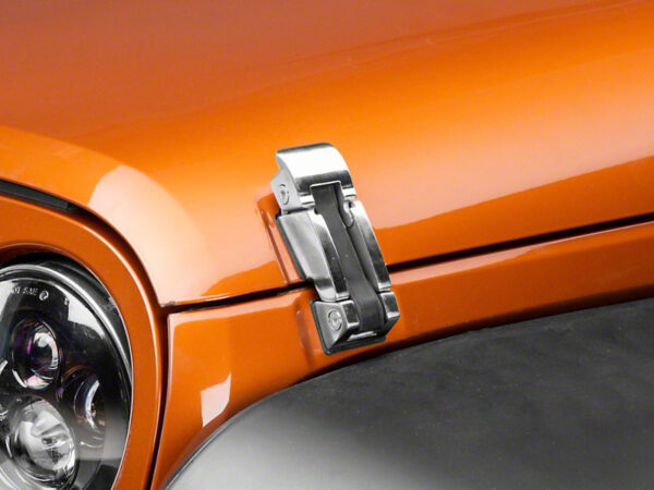 Rugged Ridge Motorhauben Kit stainless incl. Motorhaubenhalter Wrangler JK 07-12