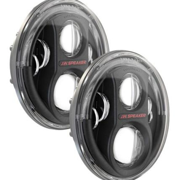 J.W. Speaker 8700 Evolution J2, 7" Hauptscheinwerfer Schwarz, Paar, Dual Burn, Positions & Tagfahrlicht