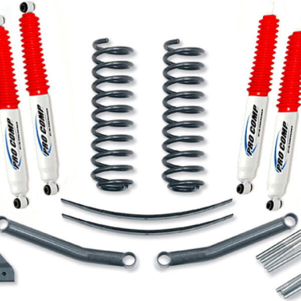 +3'' = 75mm mit ProComp Stoßdämpfer - Cherokee XJ 84 - 01