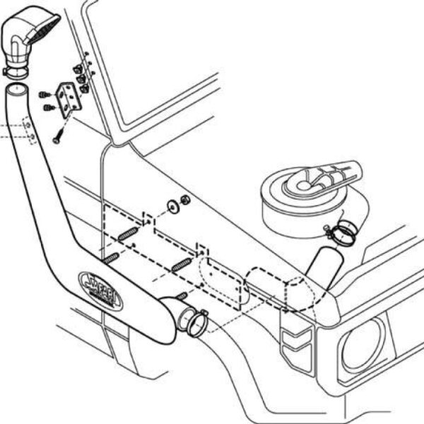 Safari-Snorkel ToyotaJ75/78/79 inkl. Schlauch f. Europamodell