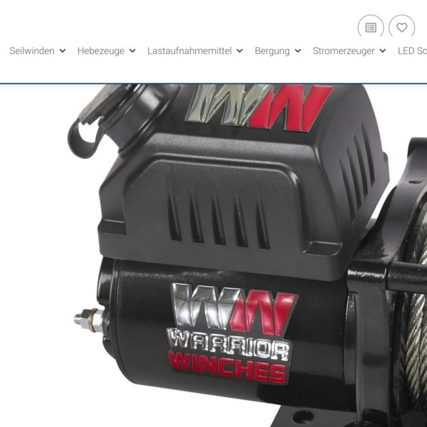 ATV/UTV Quad Elektrische Seilwinde Warrior NINJA 4500LB 2 t 12 V
