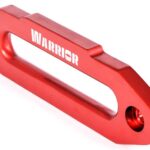 Aluminiumseilfenster Warrior rot mit silberfarbenem Logo