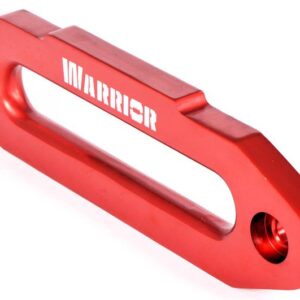 Aluminiumseilfenster Warrior rot mit silberfarbenem Logo