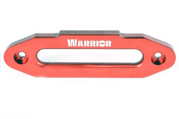 Aluminiumseilfenster Warrior rot mit silberfarbenem Logo