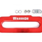 Aluminiumseilfenster Warrior rot mit silberfarbenem Logo