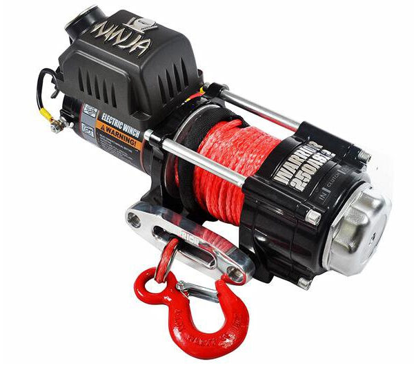 ATV/Quad Elektrische Seilwinde Warrior NINJA 2500 A 1,1 t 12 V Kunststoffseil