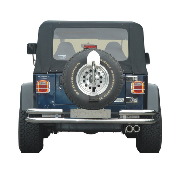 Doppelrohr Heckstoßstange mit Tüv D 75mm TJ