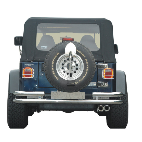 Doppelrohr Heckstoßstange mit Tüv D 75mm TJ