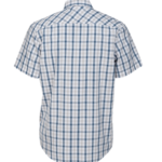 MAN COTTON CHECK SHIRT SHORT SLEEVES J5S Gr. L Aqua Blue