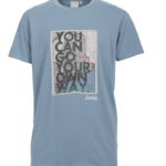 MAN T-SHIRT "You can go your own way" J6S Gr. XL cloud blue