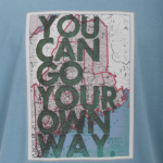 MAN T-SHIRT "You can go your own way" J6S Gr. M cloud blue