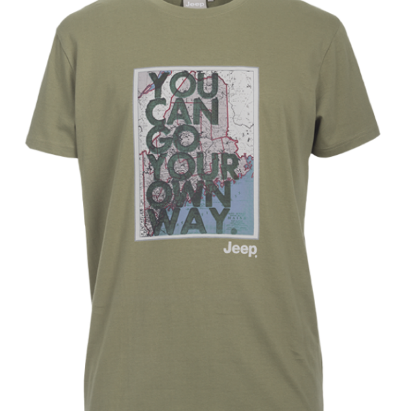 MAN T-SHIRT "You can go your own way" J6S Gr. L dusky green