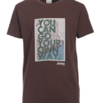MAN T-SHIRT "You can go your own way" J6S Gr. M Hot Chocolate