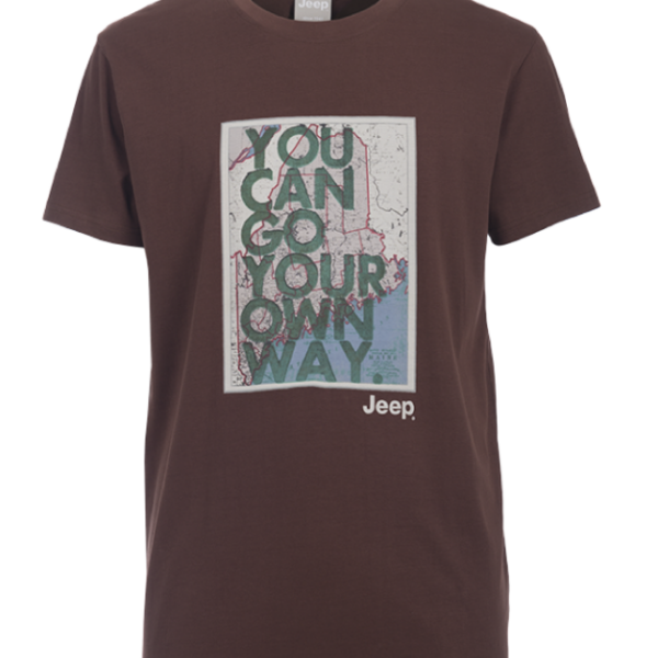 MAN T-SHIRT "You can go your own way" J6S Gr. M Hot Chocolate