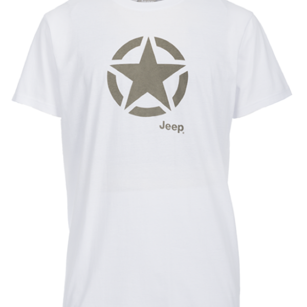 MAN T-SHIRT "Star" J6S Gr. M white/dusky green