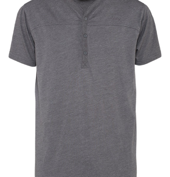 MAN GRANDAD NECK T-SHIRT SHORT SLEEVES J4W Gr.L Dark grey