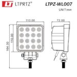 LIGHTPARTZ® LED Arbeitsscheinwerfer 48W 4" 4000lm Flood Light 60° 10-30V OFFROAD