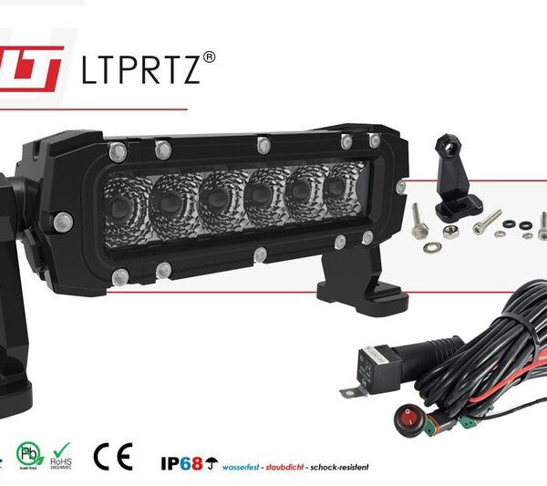 LTPRTZ®: 30W 3300LM 6" 10° Hochleistungs-LED Arbeitsscheinwerfer einreihig