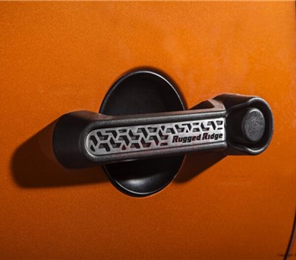 Rugged Ridge Elite Door Handle Inserts/ Türgriff Inlay Jeep Wrangler JK vier Türer BJ 07-18, Aluminium - schwarz